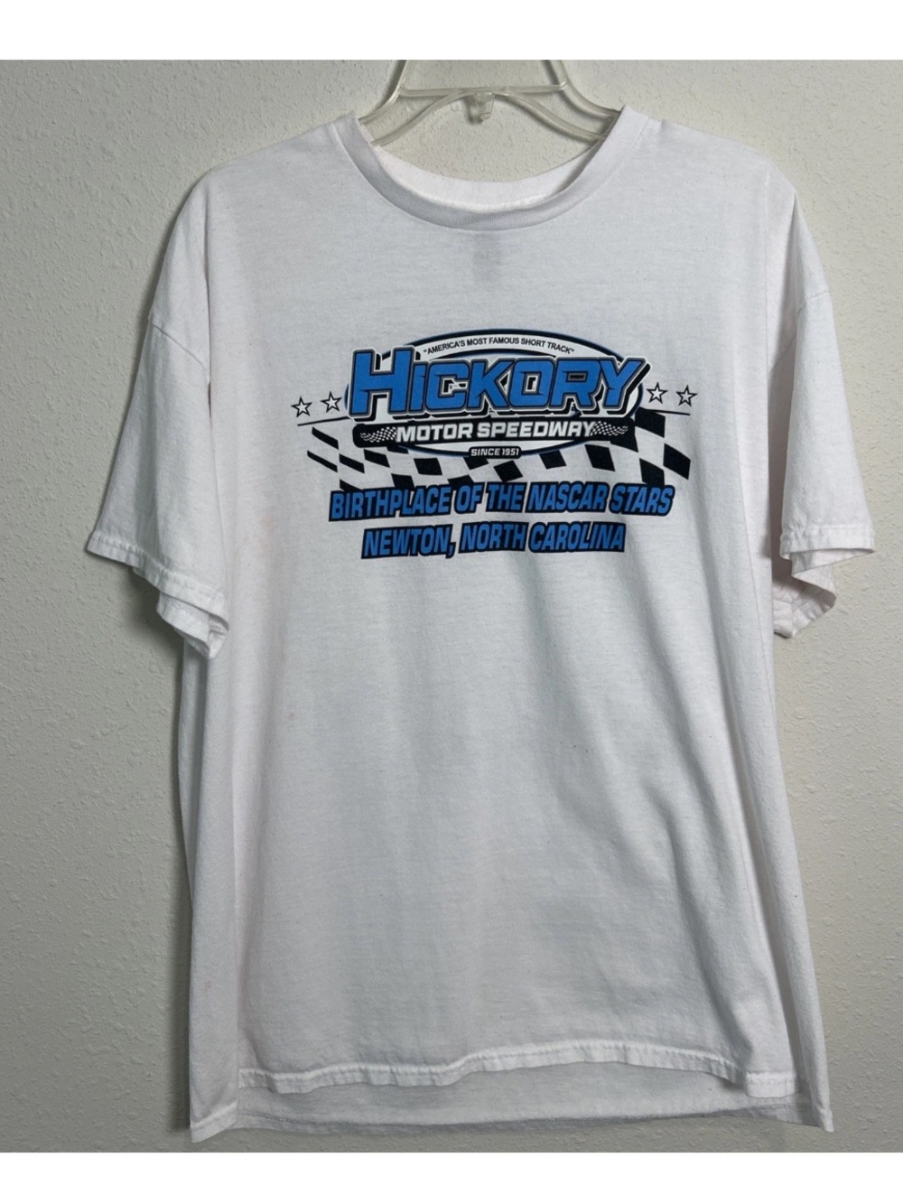 Hickory Motor Speedway Birthplace Of NASCAR Stars Double Sided T-Shirt Men’s XL